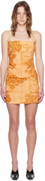 Acne Studios Orange Trompe L'œil Minidress