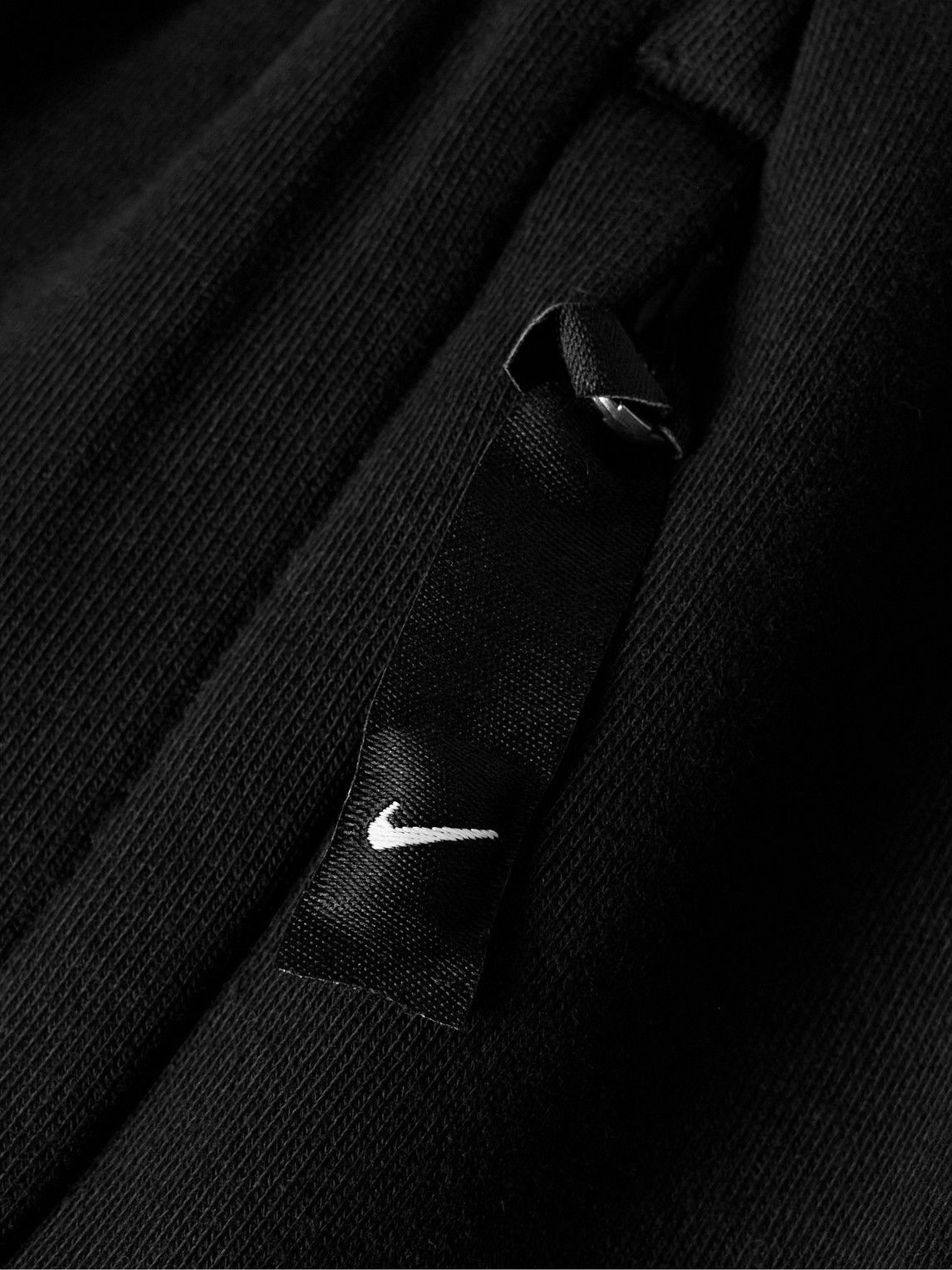 Nike - Solo Swoosh Straight-Leg Logo-Embroidered Cotton-Blend Jersey  Sweatpants - Black Nike