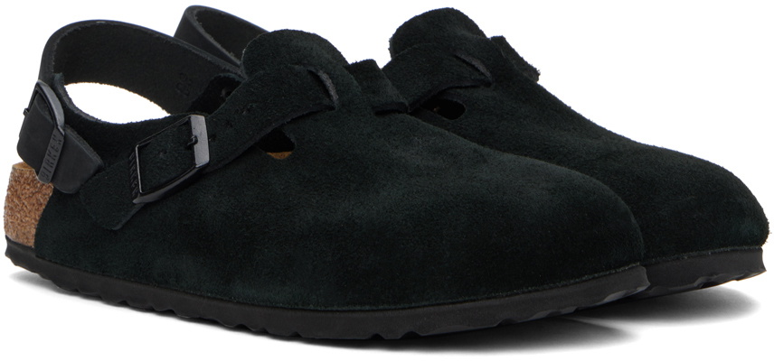 Birkenstock Black and White Slip-On Loafers Birkenstock Black Regular Boston Slip-on Loafers - Business  main image 2