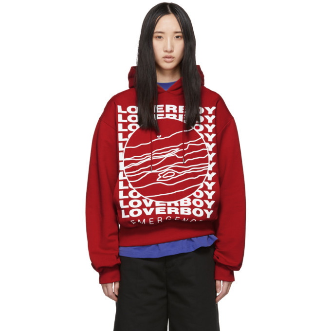 Photo: Charles Jeffrey Loverboy SSENSE Exclusive Red Logo Hoodie