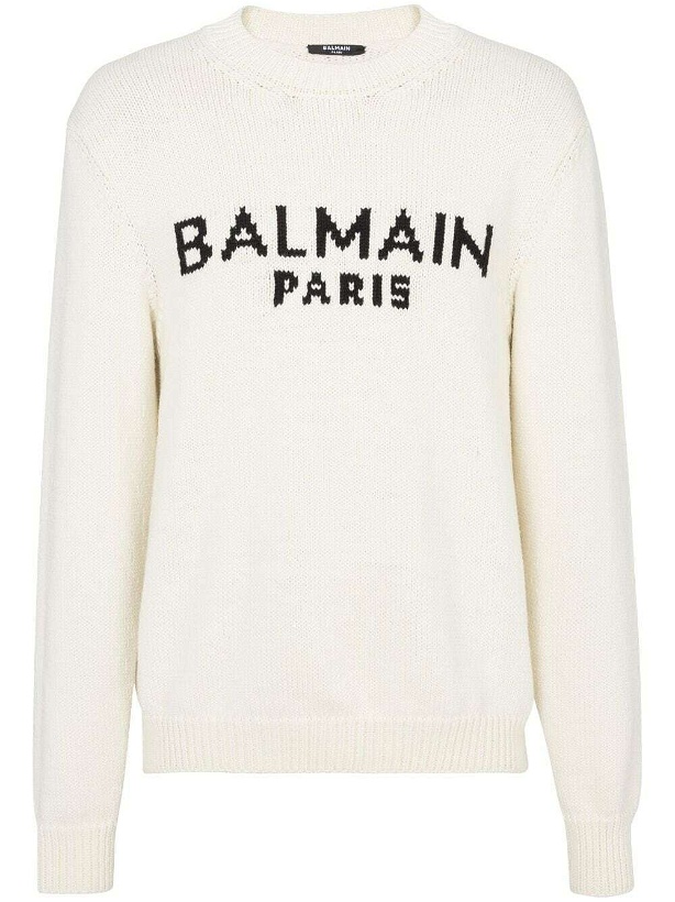 Photo: BALMAIN - Wool Sweater With Logo