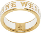 Vivienne Westwood White & Gold Conduit Street Ring