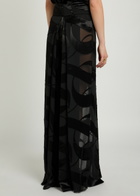 Delos Cybelle Devoré Georgette Trousers Black