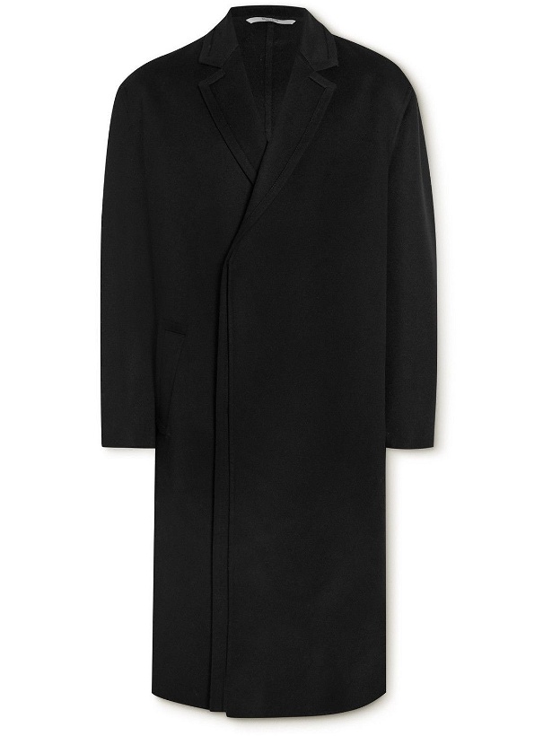 Photo: Valentino - Layered Virgin Wool and Cashmere-Blend Coat - Black