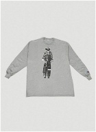 Graphic Print Long Sleeve T-Shirt in Grey