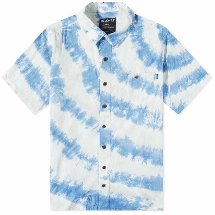 Photo: KAVU Men's Excellent Adventure Short Sleeve Shirt in Charge The Morning