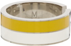 Fendi White & Yellow FF Ring