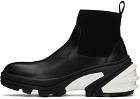 1017 ALYX 9SM Black Leather Mid Chelsea Boots