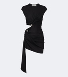 Christopher Esber Droplet Crystal ribbed-knit jersey minidress