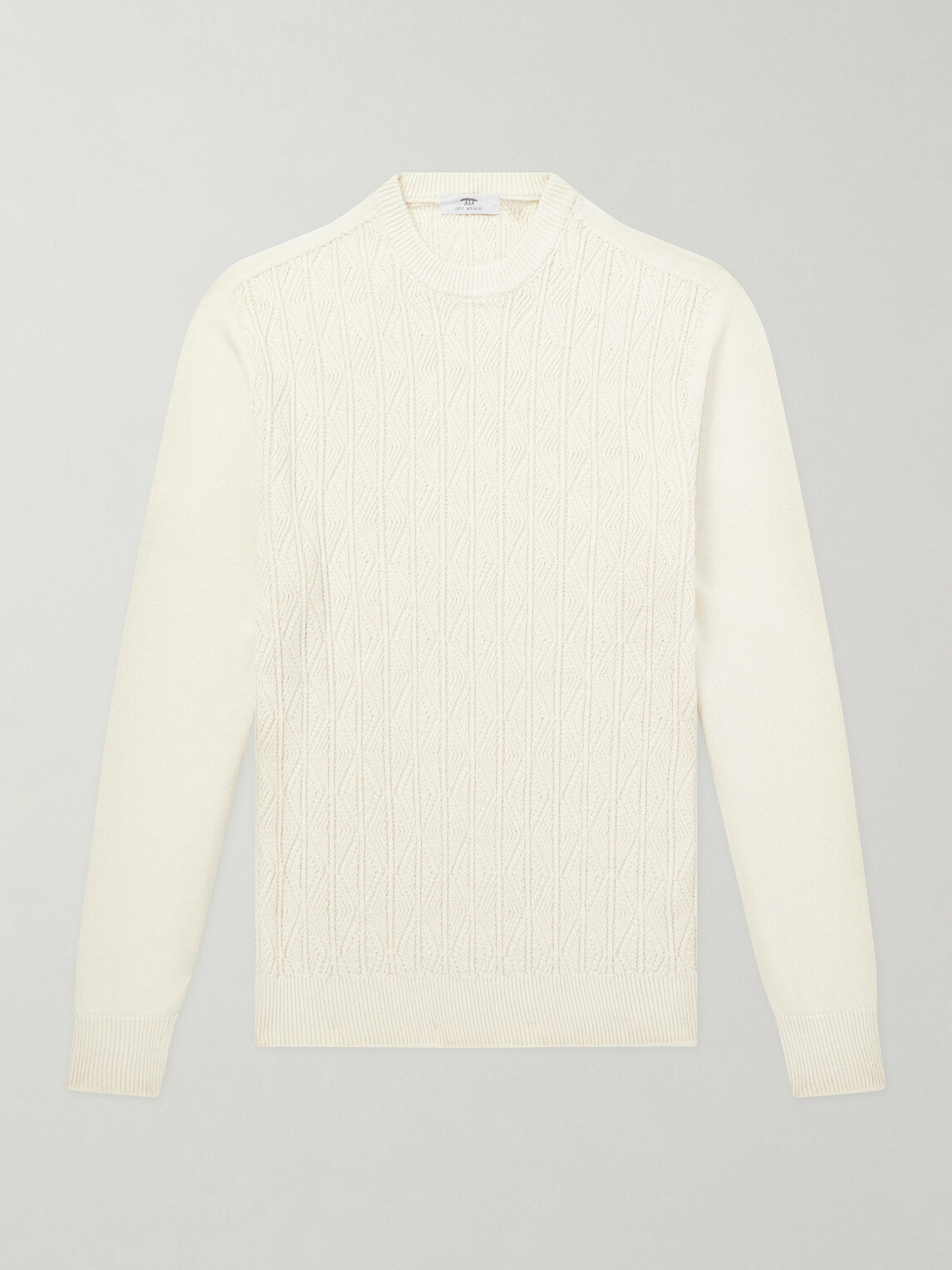 Inis Meáin - Knitted Cotton and Cashmere-Blend Sweater - Neutrals