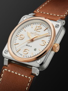 Bell & Ross - BR-03 Automatic 18-Karat Rose Gold and Steel Watch, Ref. BR03A-WH-STPG/SCA