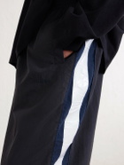 VETEMENTS - Wide-Leg Striped Shell Sweatpants - Black