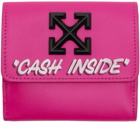 Off-White Pink Jitney French Quote Wallet