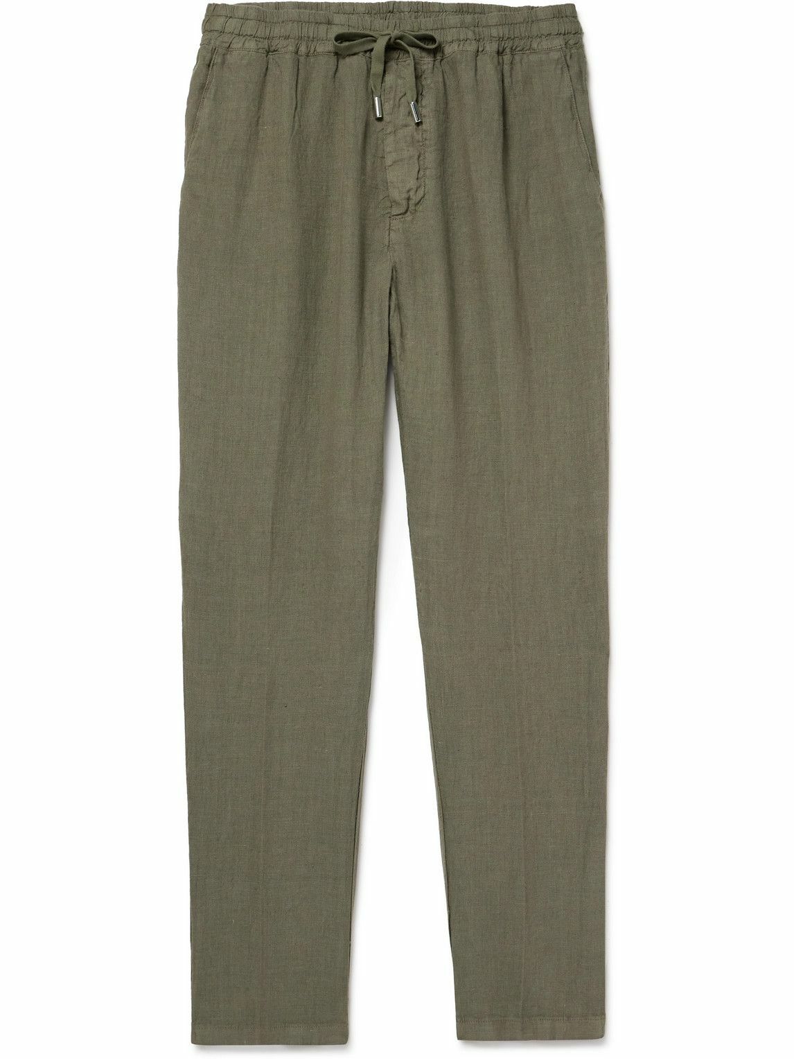 Altea - Mattia Straight-Leg Linen Trousers - Green