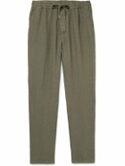 Altea - Mattia Straight-Leg Linen Trousers - Green
