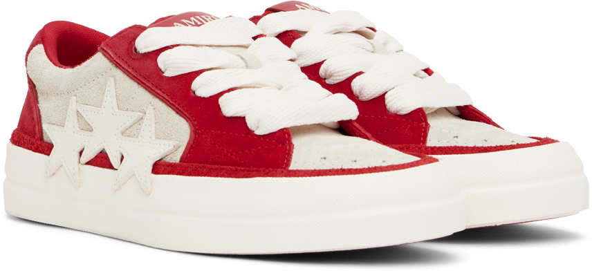 AMIRI Red & Taupe Sunset Skate Low Sneakers Amiri AMIRI Red & Taupe Sunset Skate Low Sneakers Amiri