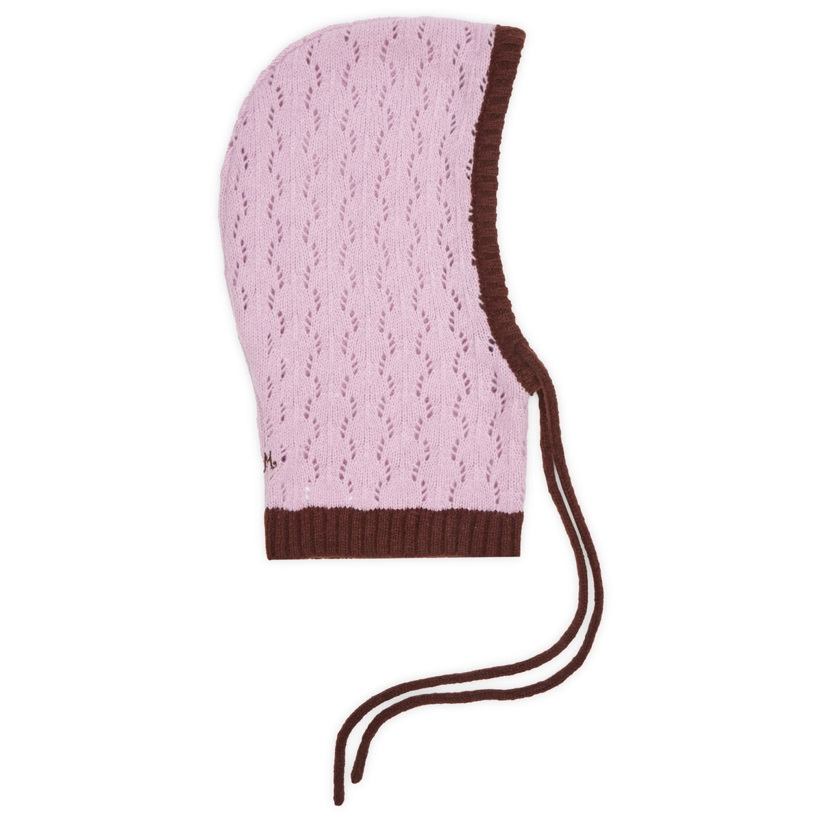 Damson Madder Women's Pointelle Hood in Pink/Choc 