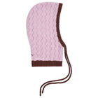 Damson Madder Women's Pointelle Hood in Pink/Choc 