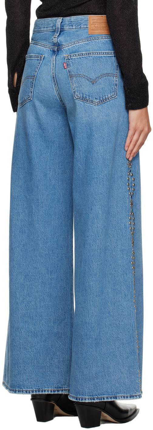 Anna Sui Blue Studded Jeans