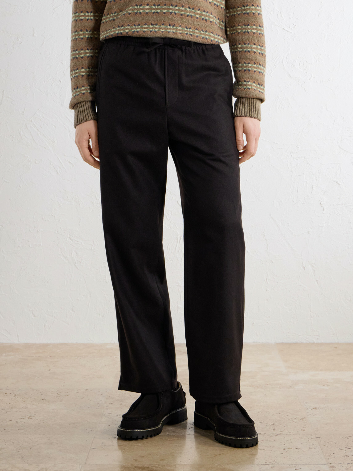 A.P.C. - Vincent Straight-Leg Wool-Blend Drawstring Trousers - Brown