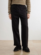 A.P.C. - Vincent Straight-Leg Wool-Blend Drawstring Trousers - Brown