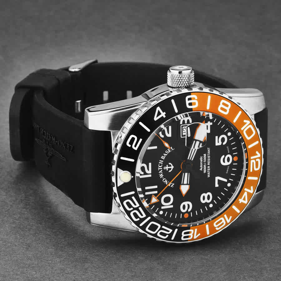 Zeno Airplane Diver World Time Automatic Black Dial Mens Watch 6349GMT-12-A15