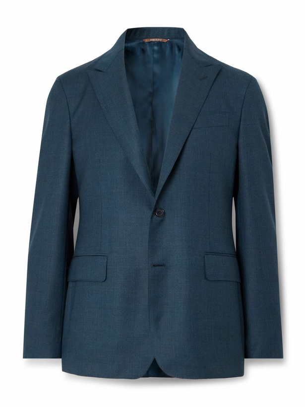 Photo: Canali - Wool-Twill Suit Jacket - Blue
