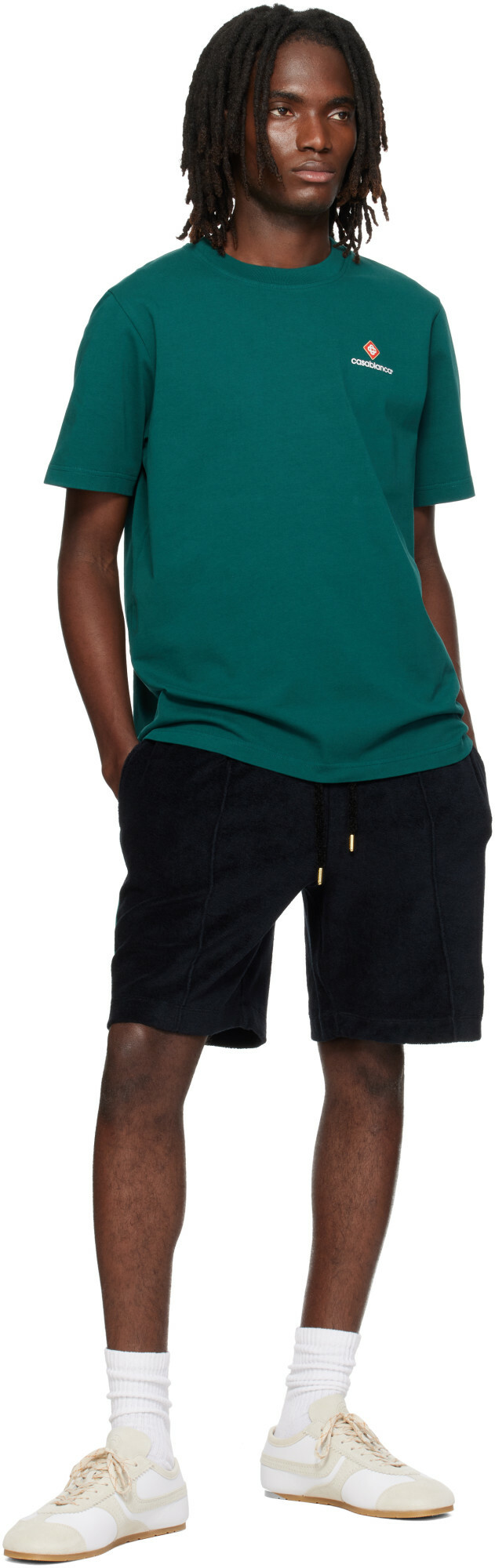 Casablanca Black Towelling Shorts