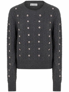 RABANNE Wool & Cashmere Knit Sweater with crystals