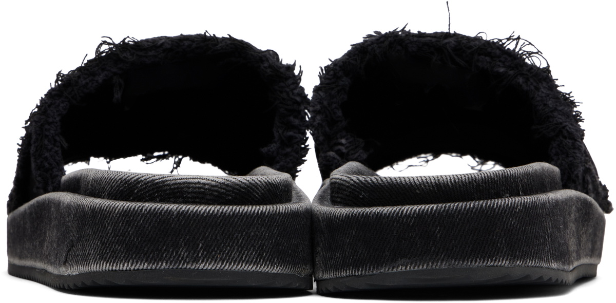 Diesel Black Sa-Slide D Oval Sandals