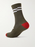 MAAP - Emblem Striped Meryl Skinlife Stretch-Knit Cycling Socks - Green