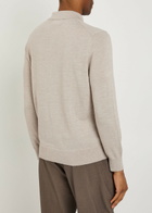 NN07 Emerson Melange Wool Polo Shirt Ecru