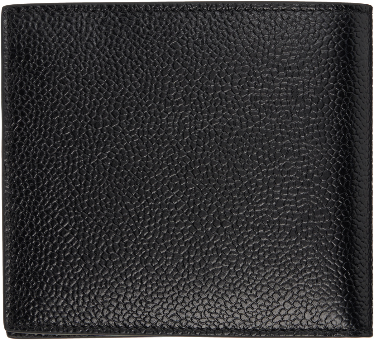 Thom Browne Black Pebble Grain Bifold Wallet