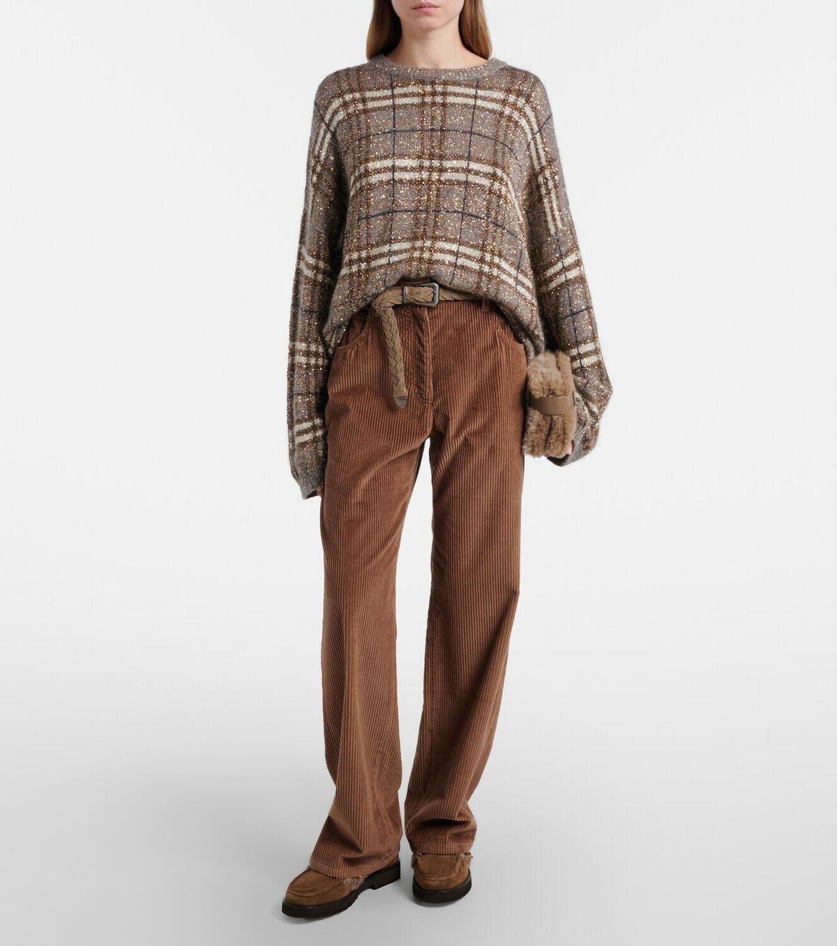 Brunello Cucinelli Cotton corduroy wide-leg pants