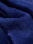 Berluti - Scritto-Jacquard Wool and Mulberry Silk-Blend Scarf
