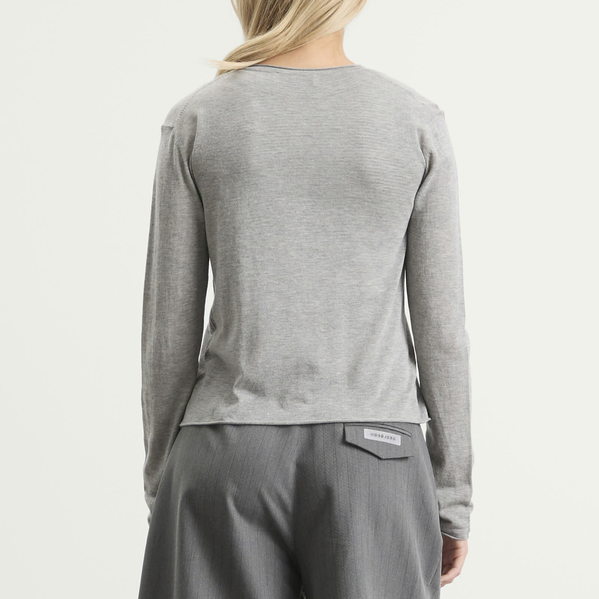 DUNST Women's Cardigan in Melange Grey
