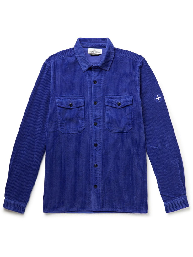 Photo: Stone Island - Cotton-Corduroy Overshirt - Blue