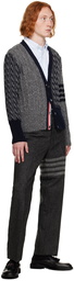 Thom Browne Gray 4-Bar Cardigan