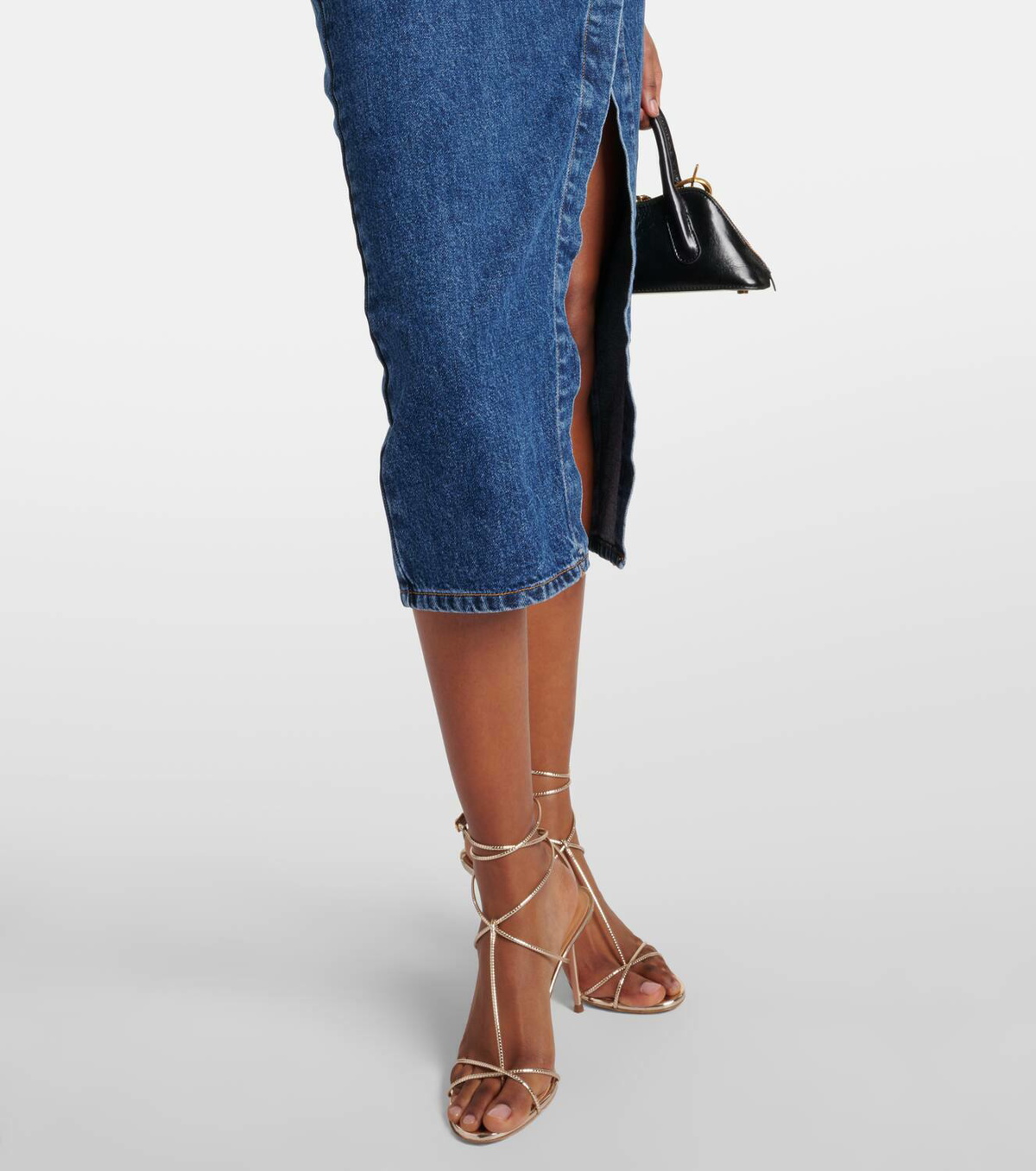 Self-Portrait Denim midi dress Self-Portrait