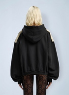 Palm Angels Curved Logo Track Crop Hooded Sweatshirt