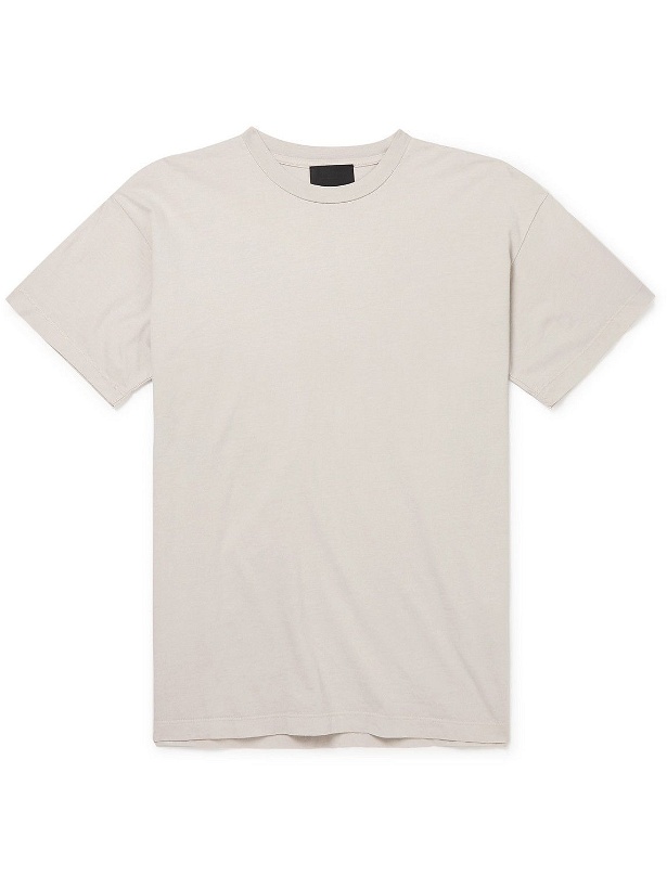 Photo: Fear of God - Flocked Cotton-Jersey T-Shirt - Neutrals