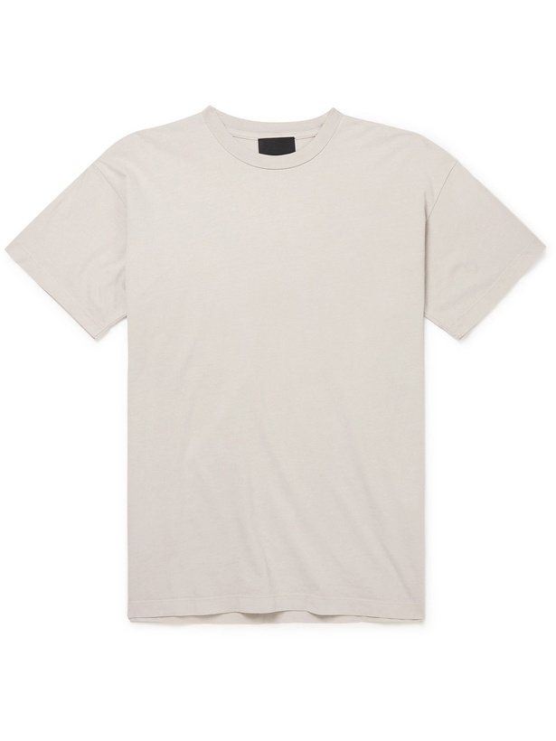 Photo: Fear of God - Flocked Cotton-Jersey T-Shirt - Neutrals