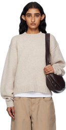 6397 Beige High Neck Sweater