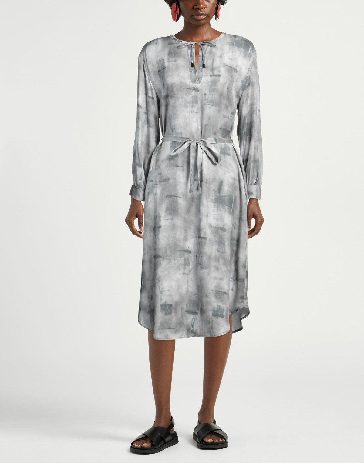 Peserico Womens Midi dress in Grey