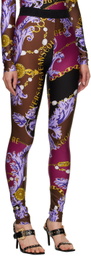 Versace Jeans Couture Purple Chain Couture Leggings