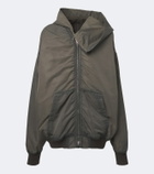 Rick Owens Mountain Hun satin hooded jacket