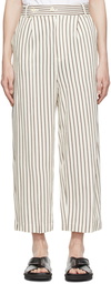 rito structure White & Brown Cotton Trousers