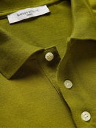 Maison Kitsuné - Logo-Appliquéd Cotton-Piqué Polo Shirt - Green