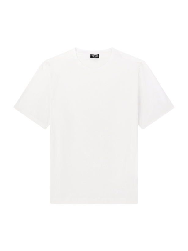 Photo: Zegna - Cotton-Jersey T-Shirt - White