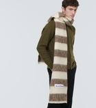 Acne Studios Striped alpaca, wool, and mohair-blend scarf